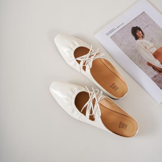 【新款穆勒拖】西村名物2025年春季新款舒适平跟新中式风优雅玛丽珍后空半拖鞋X25AH16511 商品图9