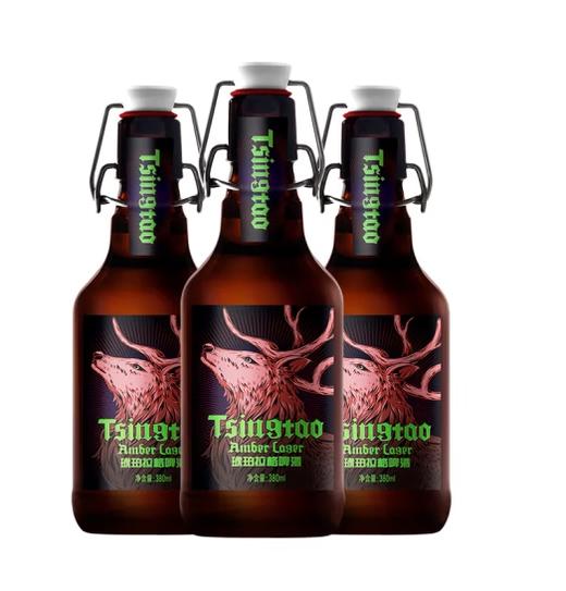青岛啤酒琥珀拉格精酿啤酒380ml*12瓶 商品图2