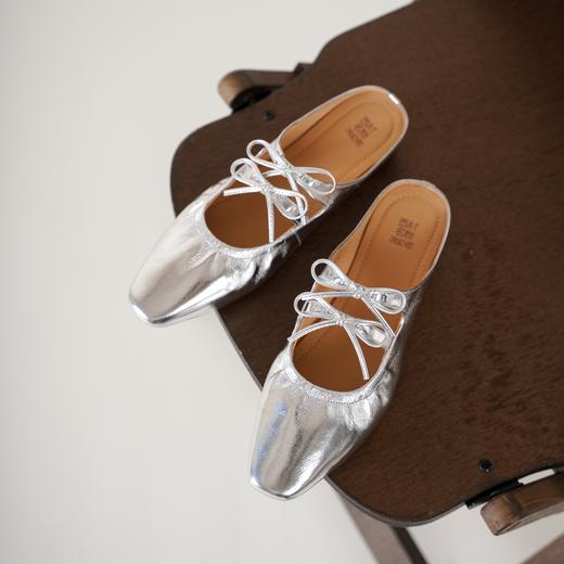 【新款穆勒拖】西村名物2025年春季新款舒适平跟新中式风优雅玛丽珍后空半拖鞋X25AH16511 商品图7