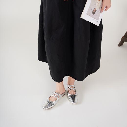 【新款穆勒拖】西村名物2025年春季新款舒适平跟新中式风优雅玛丽珍后空半拖鞋X25AH16511 商品图5