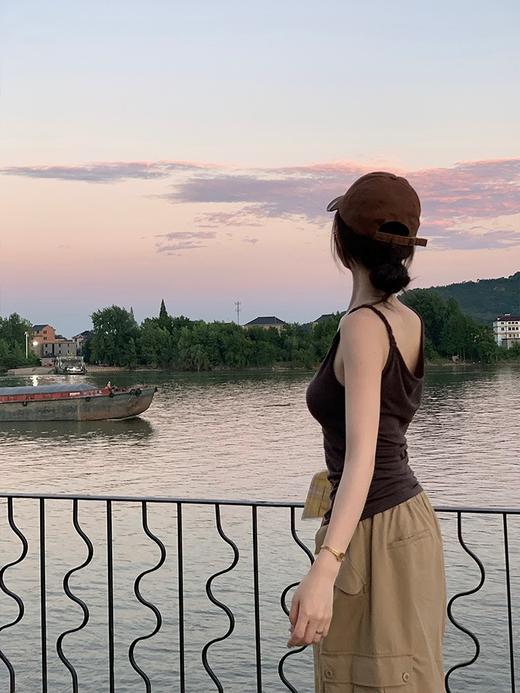 现货  极简穿搭 设计感小众不规则抽褶吊带背心/衬衫/工装裤 商品图3