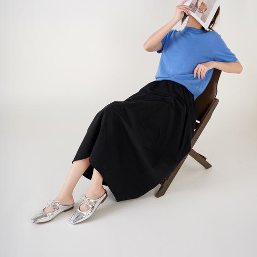 【新款穆勒拖】西村名物2025年春季新款舒适平跟新中式风优雅玛丽珍后空半拖鞋X25AH16511 商品图6