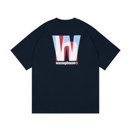 WassupHouse字母叠影印花短袖T恤 商品图0