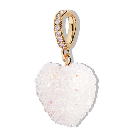 北京仓｜CRYSTAL HAZE-Jelly Heart-pave-白色心形 吊坠［挪威设计师］ 商品图1
