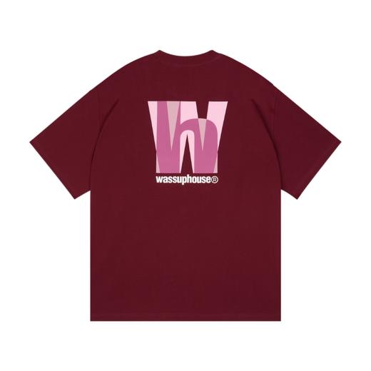 WassupHouse字母叠影印花短袖T恤 商品图7
