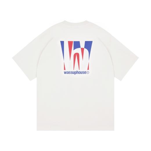 WassupHouse字母叠影印花短袖T恤 商品图6