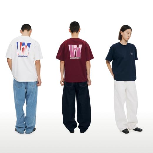 WassupHouse字母叠影印花短袖T恤 商品图5