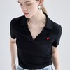 3-5天发货【爱心polo领T恤 】婴儿级优可丝面料!回弹力超大,手感百般细腻❗️ 袖口、下摆采用绷缝设计,线迹匀称不松散,不卷翘 商品缩略图5