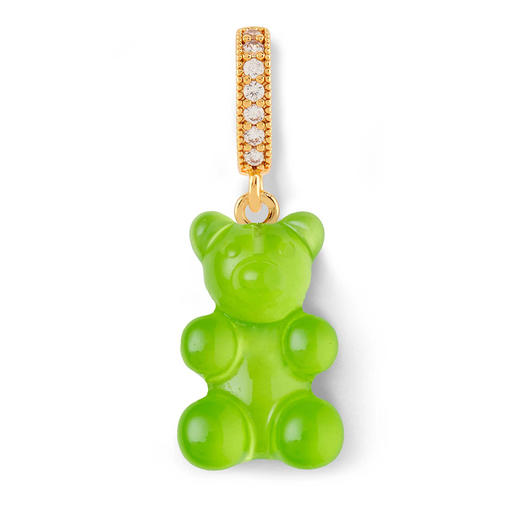 北京仓｜CRYSTAL HAZE-Mega Nostalgia Bear-pave-绿色小熊 吊坠（金色环扣）［挪威设计师］ 商品图0
