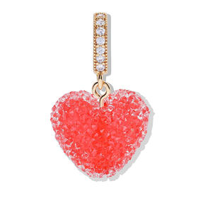 北京仓｜CRYSTAL HAZE-Jelly Heart-pave-西瓜红心形 吊坠［挪威设计师］
