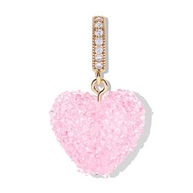 订购4周到｜CRYSTAL HAZE-Jelly Heart-pave-淡粉色心形 吊坠［挪威设计师］