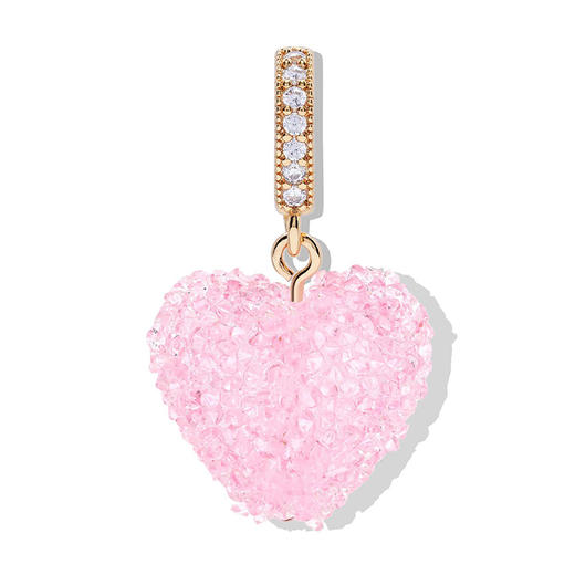 订购4周到｜CRYSTAL HAZE-Jelly Heart-pave-淡粉色心形 吊坠［挪威设计师］ 商品图0