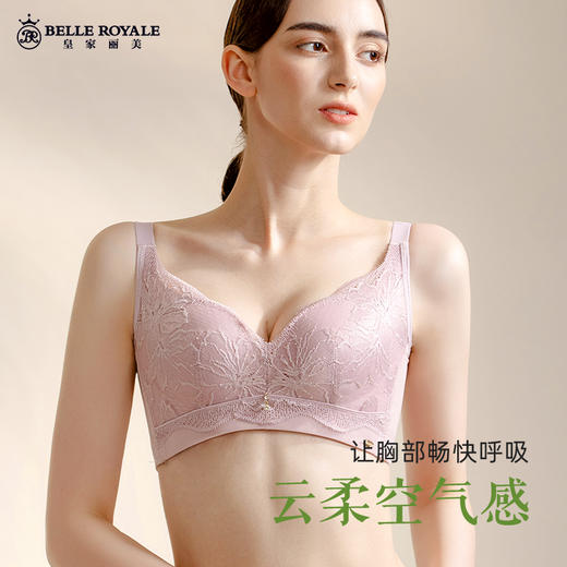 皇家丽美舒适柔软无钢圈内衣女小胸显大聚拢调整型收副乳文胸WW075-3 商品图0
