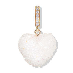 北京仓｜CRYSTAL HAZE-Jelly Heart-pave-白色心形 吊坠［挪威设计师］