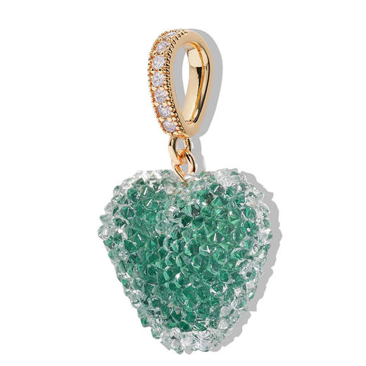 北京仓｜CRYSTAL HAZE-Jelly Heart-pave-绿色心形 吊坠［挪威设计师］ 商品图2