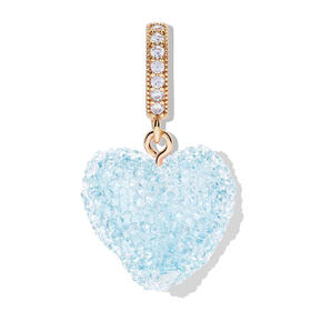 订购4周到｜CRYSTAL HAZE-Jelly Heart-pave-淡蓝色心形 吊坠［挪威设计师］