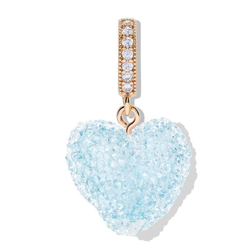 订购4周到｜CRYSTAL HAZE-Jelly Heart-pave-淡蓝色心形 吊坠［挪威设计师］ 商品图0