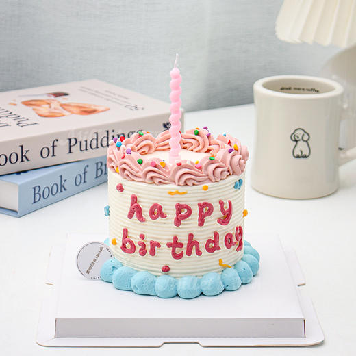 0844“ins风扭扭蜡烛”蛋糕 商品图0