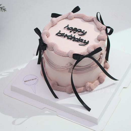 0847 “芭蕾风丝带蝴蝶结” 蛋糕 商品图1