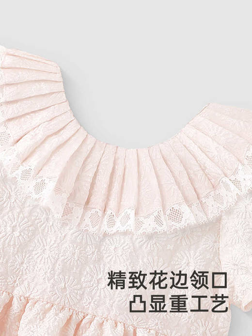 【高定系列】英氏女童裙子夏季短袖透气女孩连衣裙礼裙儿童公主裙YRLCJ2R021A 商品图3