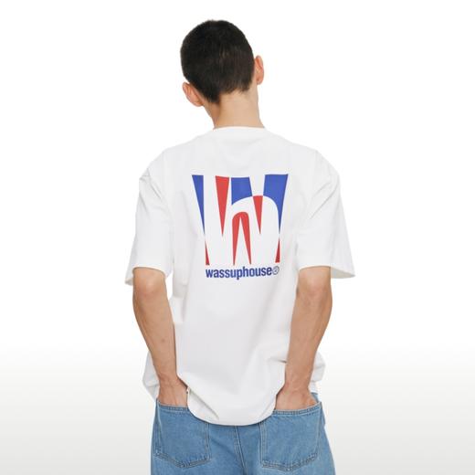 WassupHouse字母叠影印花短袖T恤 商品图4