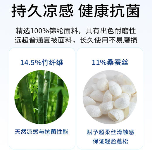  【有机竹粹夏凉被】锦纶面料，科技锁凉，竹纤抗菌，丝滑触感，给你夏日清爽睡眠！（2.12-2.22停发） 商品图8