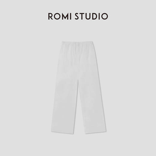 ROMI STUDIO“清新自在”经典全棉松紧腰系带直筒休闲裤RW24WXH1214 商品图0