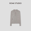 ROMI STUDIO“简约优雅”环保醋纤弹力罗纹翻领针织上衣 RWBSS01758 商品缩略图0