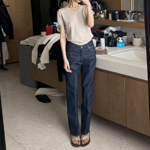 ROMI STUDIO“夏日松弛”牛皮拼羊皮休闲平底套趾拖鞋 RWCRP32037 商品图2