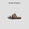 ROMI STUDIO“夏日松弛”牛皮拼羊皮休闲平底套趾拖鞋 RWCRP32037 商品缩略图1
