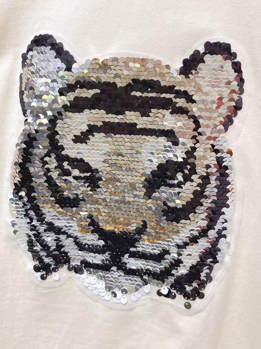 仅限11.11，不参与退~（不支持退）【NOIDARA品牌】100%棉（亮片虎头可变熊猫）T恤2116-喜出 商品图3