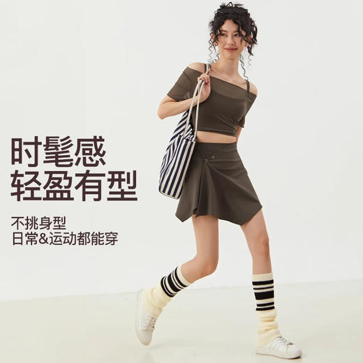 跃牌【禅语梵心】瑜伽裤遮挡裙女跑步一片式屁帘外穿健身运动短裙健身训练遮臀PL3260 商品图4