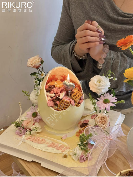 🥚破蛋快乐 | 6英寸生巧鲜花鲜果蛋糕 商品图3