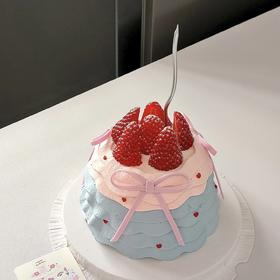 【莓雾云纱】ins风女生蛋糕