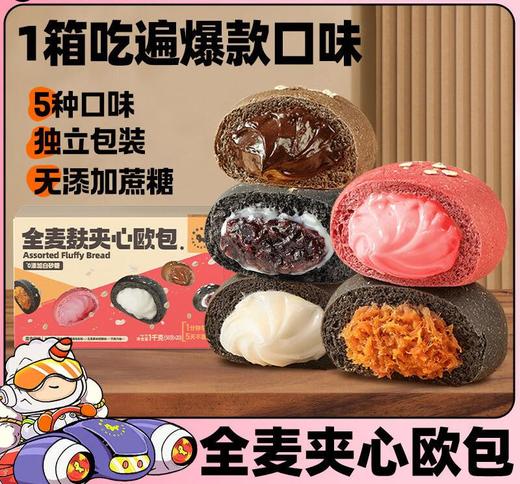 【暴肌独角兽全口味欧包】全麦非无油脂肪面包0低无糖精贝果热量早餐零食品 商品图0