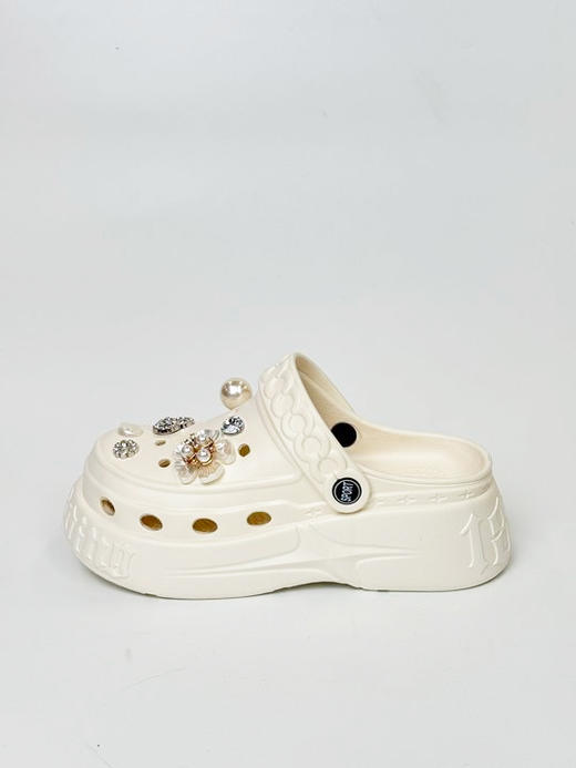 Westory高级感洞洞鞋珍珠水砖厚底轻便包头拖鞋（建议拍大一码）WZ25B62731 商品图6