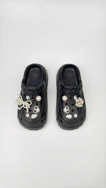 Westory高级感洞洞鞋珍珠水砖厚底轻便包头拖鞋（建议拍大一码）WZ25B62731 商品图2