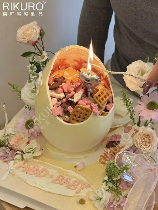 🥚破蛋快乐 | 6英寸生巧鲜花鲜果蛋糕 商品图2