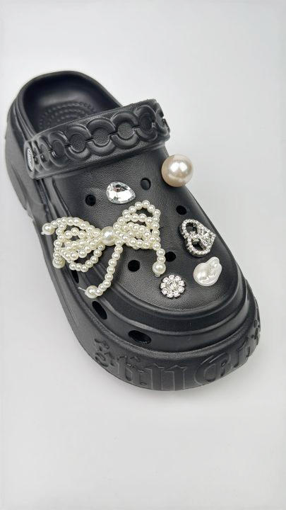 Westory高级感洞洞鞋珍珠水砖厚底轻便包头拖鞋（建议拍大一码）WZ25B62731 商品图3