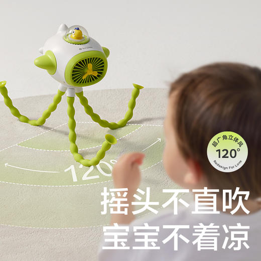 babycare好物集婴儿车小风扇八爪鱼手持便携充电驱蚊摇头外出桌面儿童宝宝手推车婴儿床装饰无叶吹辅食夏天遛娃神器 商品图5