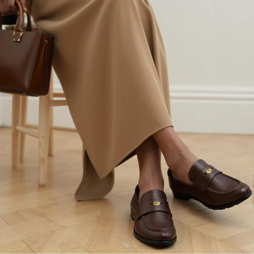 响午女鞋植鞣小牛皮运动乐福鞋【HZ】 商品图0