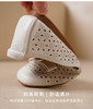 西村名物2025年轻便透气舒适平底蝴蝶结饰扣软底镂空单鞋T25AH15001 商品缩略图4