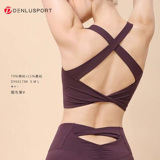 美背运动内衣新款瑜伽背心高强度防震固定杯文胸健身上衣瑜伽服  DY66178 商品图13