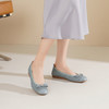 西村名物2025年轻便透气舒适平底蝴蝶结饰扣软底镂空单鞋T25AH15001 商品缩略图5