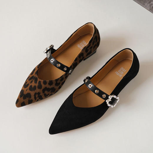 西村名物2025年春季新款舒适低跟新中式风优雅玛丽珍单鞋T25AE16231 商品图10