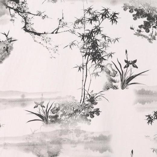 T3076夏季高级感新款国风水墨花卉圆领短袖T恤休闲时尚宽松套头上衣 商品图3