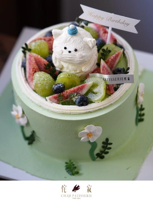 【客定】绿色可爱清新蛋糕0058（装饰水果随机） 商品图2