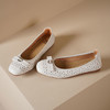 西村名物2025年轻便透气舒适平底蝴蝶结饰扣软底镂空单鞋T25AH15001 商品缩略图11