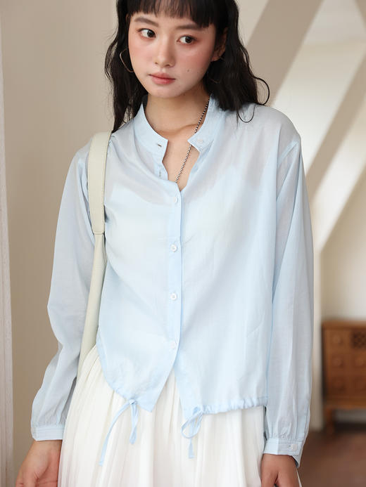 【KEMU】法国亚麻×奥地利天丝 立领衬衫 | 🌿 自然呼吸，穿出「0负担」高级感 商品图2