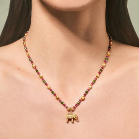 北京仓｜Tityaravy-Gaja-小金象 碧玺 项链［法国设计师］